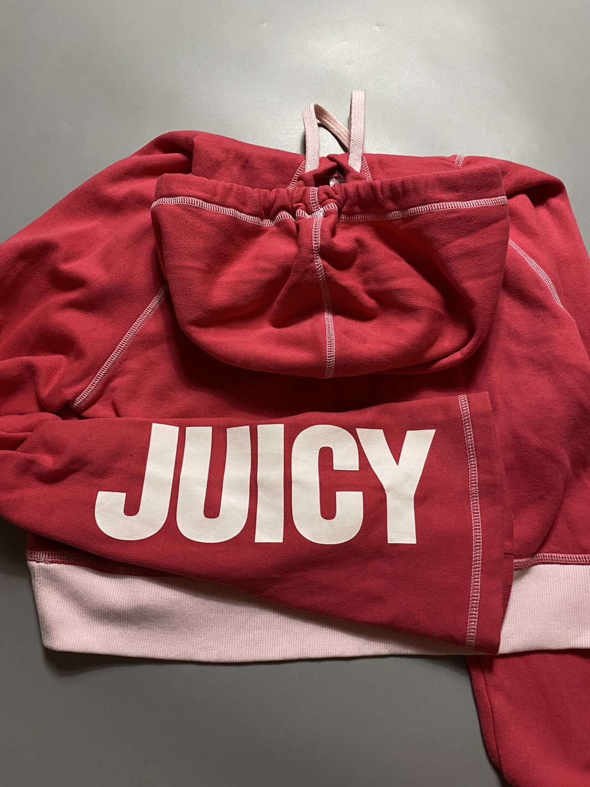Vintage 🔥JUICY COUTURE ASYMMETRICAL Y2K HOODIE Size M / US 6-8 / IT 42-44 - 7 Thumbnail