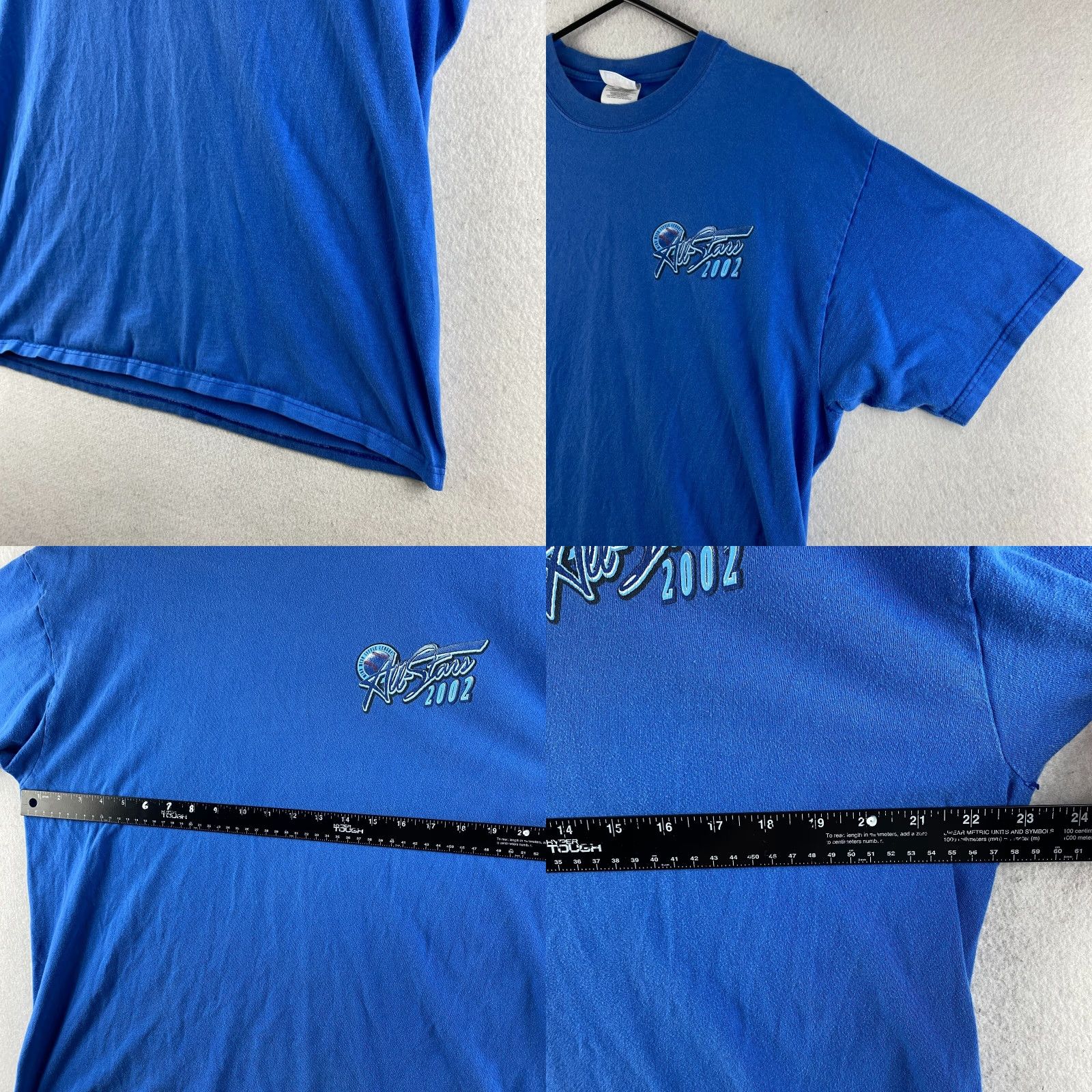Hanes VINTAGE Hanes Beefy-T Shirt Mens XL Blue 2002 All Stars Mira Mesa Little League Short Sleeve Baseball Men XL Blue Logo Cotton Knit Size US XL / EU 56 / 4 - 8 Thumbnail