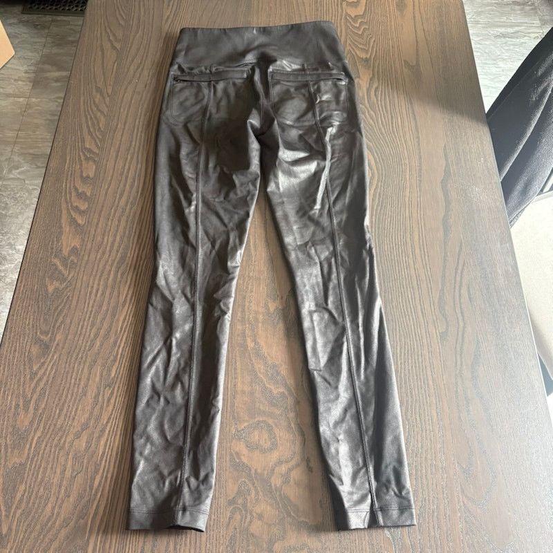 Athleta Athleta Delancey Black Faux Leather Womens Small Petite Size 26" / US 2 / IT 38 - 9 Thumbnail
