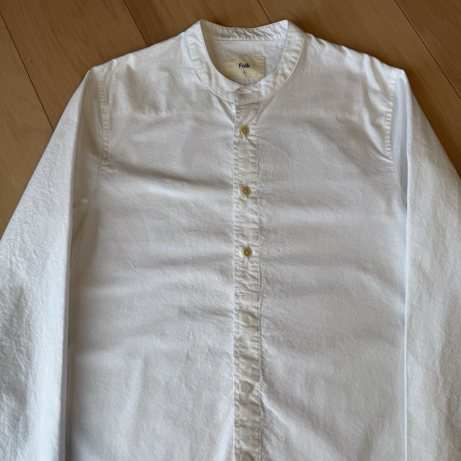 Folk Folk Clothing Button Up Shirt Size 3 White Minimalist Half Size US M / EU 48-50 / 2 - 4 Thumbnail