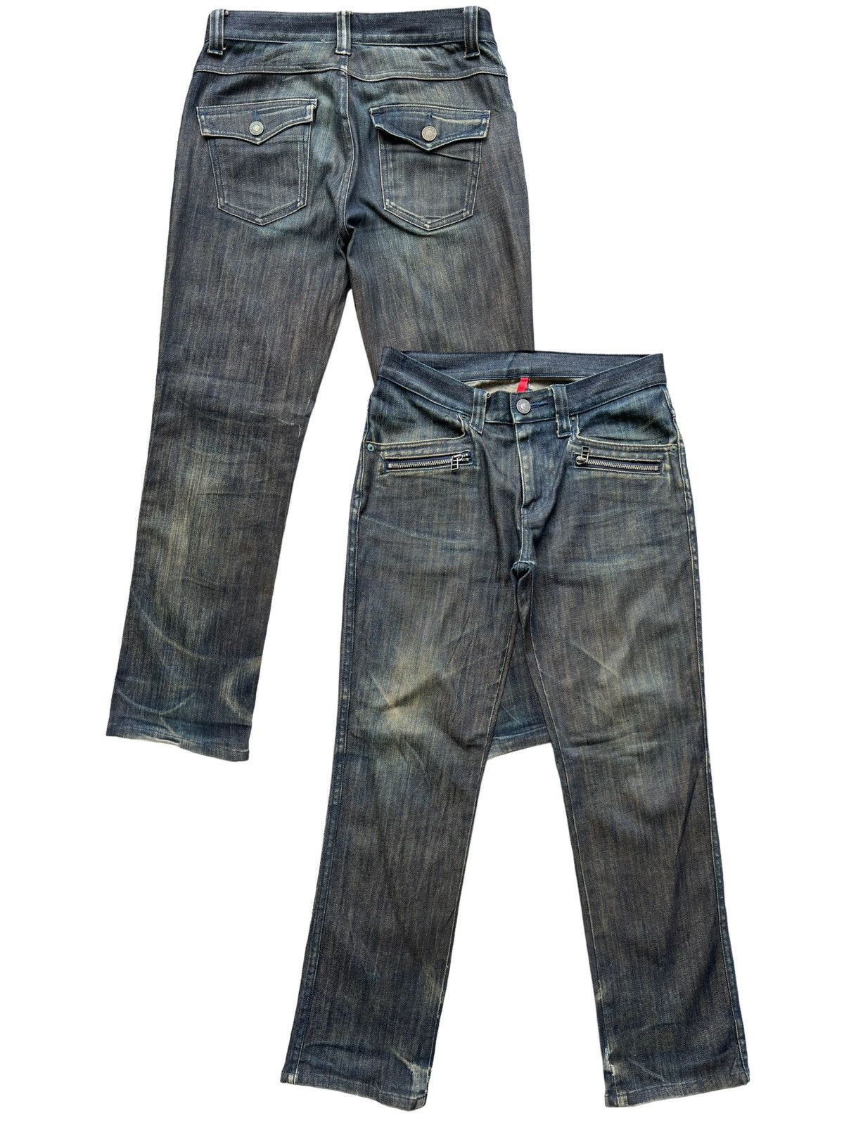 Vintage Uniqlo UJ Distressed Slim Fit Rusty Jeans 31x29