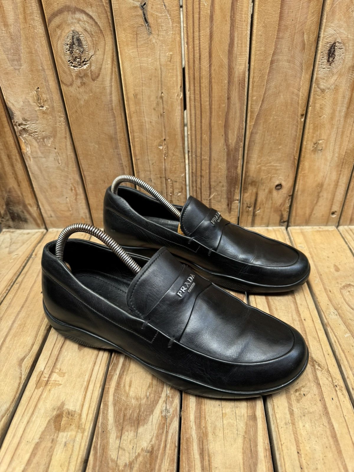Prada Prada Men’s Penny black Leather Loafers Size Uk 5 USA 6 Size US 6 / EU 39 - 19 Thumbnail