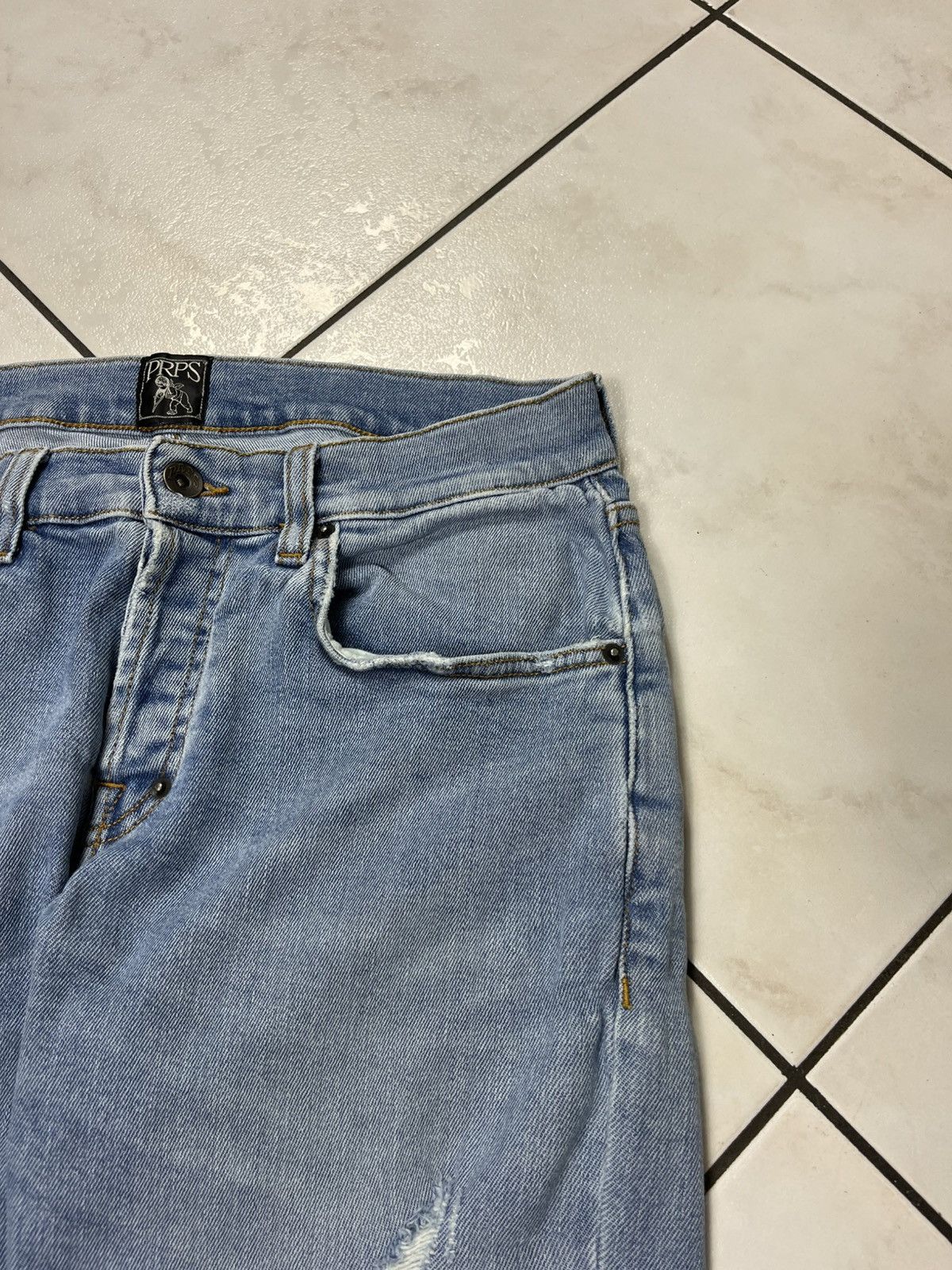 Designer × Prps PRPS windsor crop skinny fit distressed denim jeans pants Size US 32 / EU 48 - 6 Thumbnail