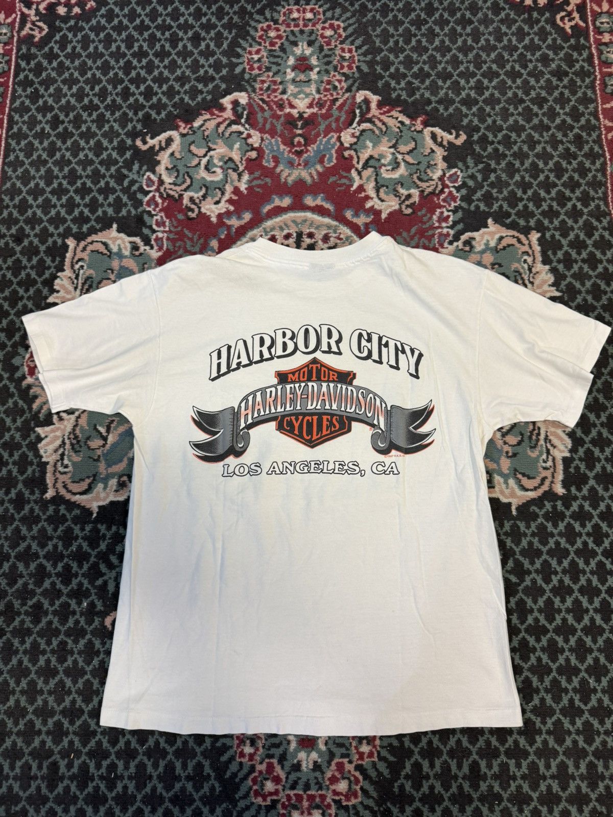 Harley Davidson Vintage 80s 90s Harley Davidson American Pride Los Angeles Size US L / EU 52-54 / 3 - 2 Thumbnail