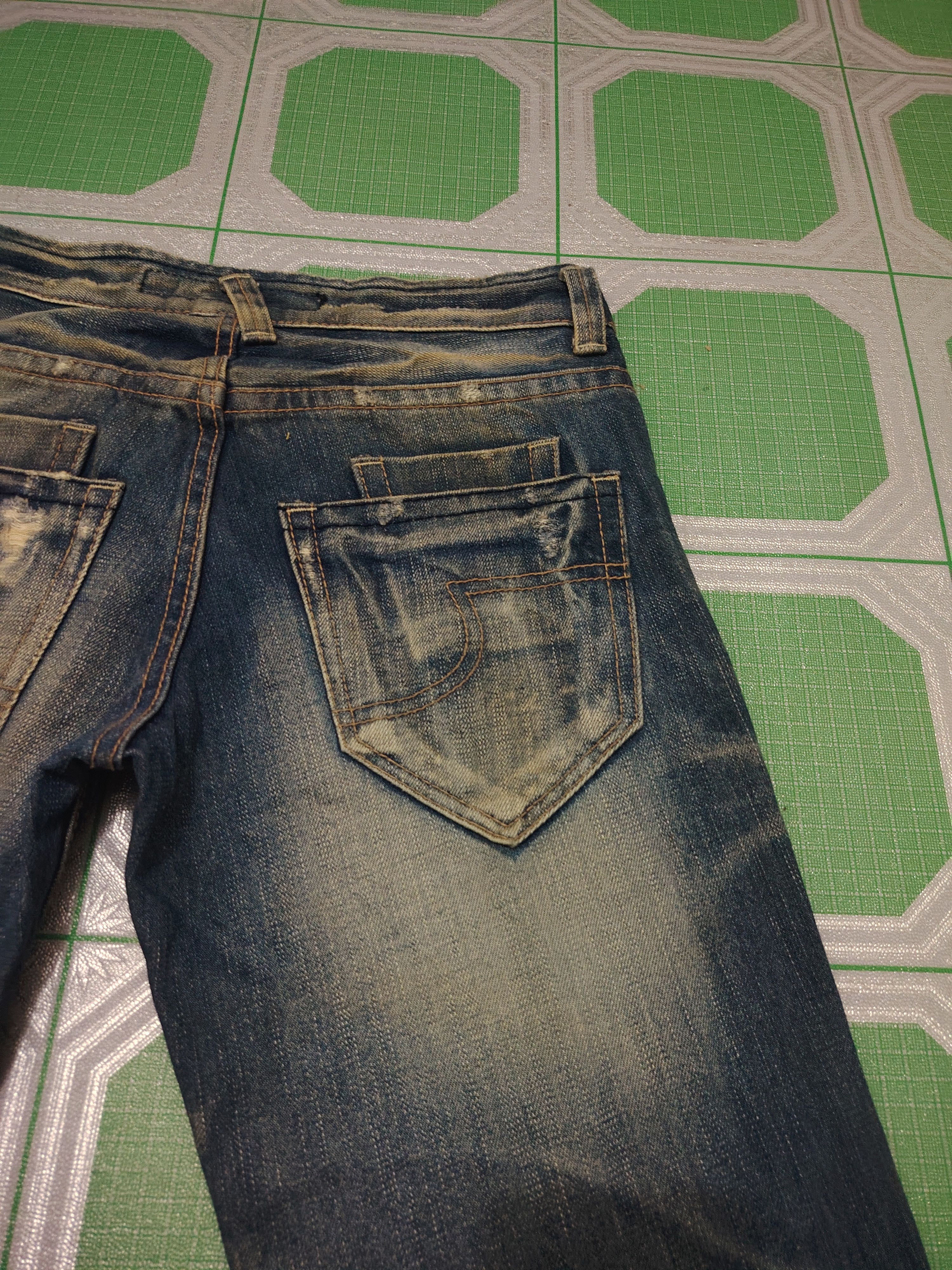 If Six Was Nine Distressed Thrashed The Blue Skin Studded Jeans Size US 30 / EU 46 - 16 Thumbnail
