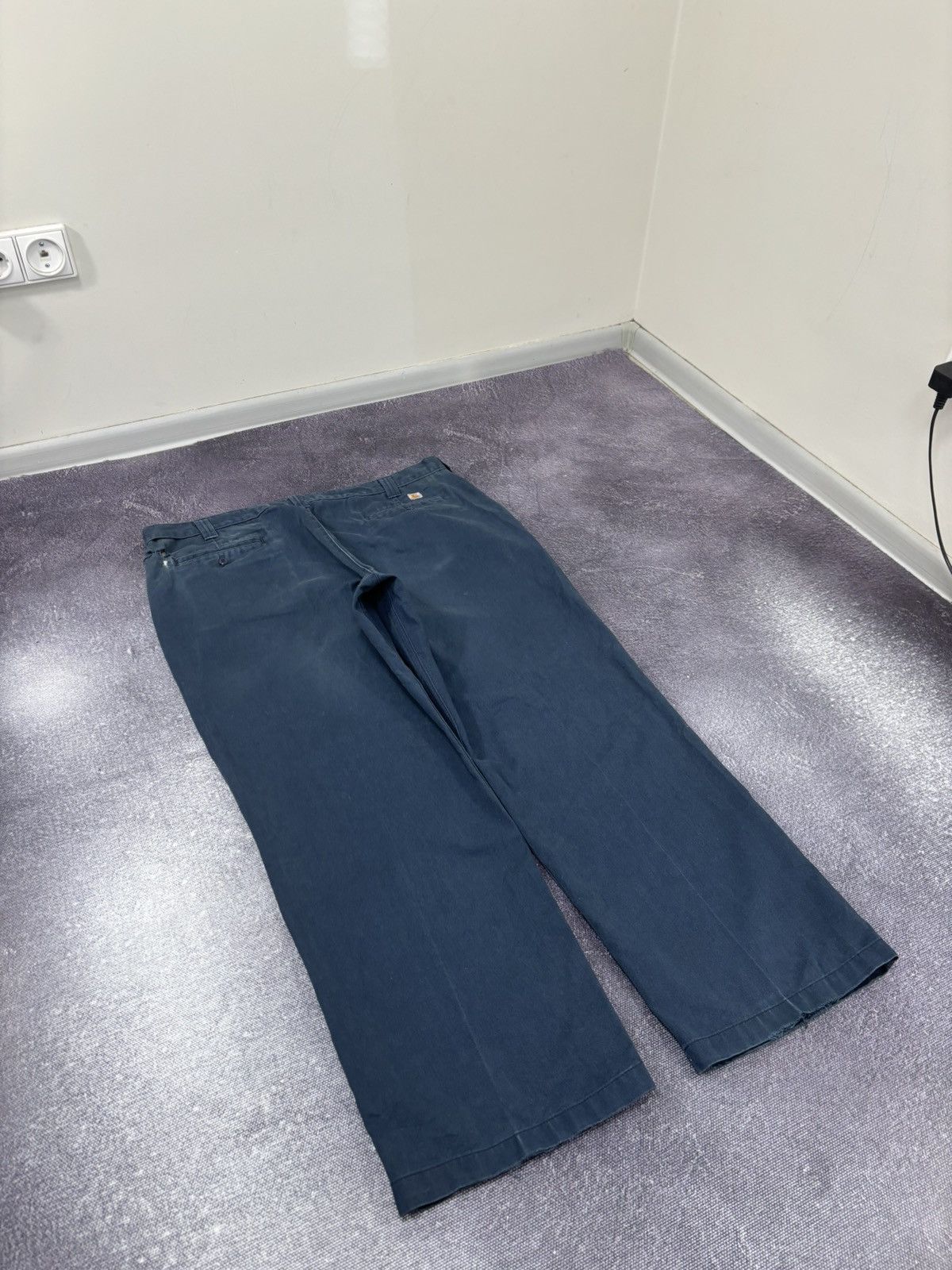 Carhartt Vintage 90s Carhartt Y2K Blended Navy Hype Baggy Twill Pants Size US 42 / EU 58 - 3 Thumbnail