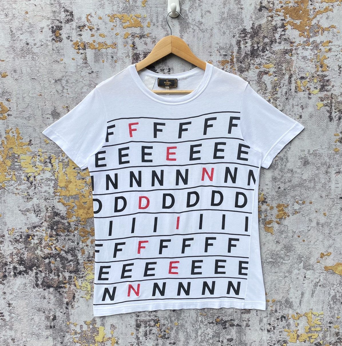 Fendi Vintage Fendi Red Word Embroidery Spellout Fendi Shirt Size US M / EU 48-50 / 2 - 1 Thumbnail
