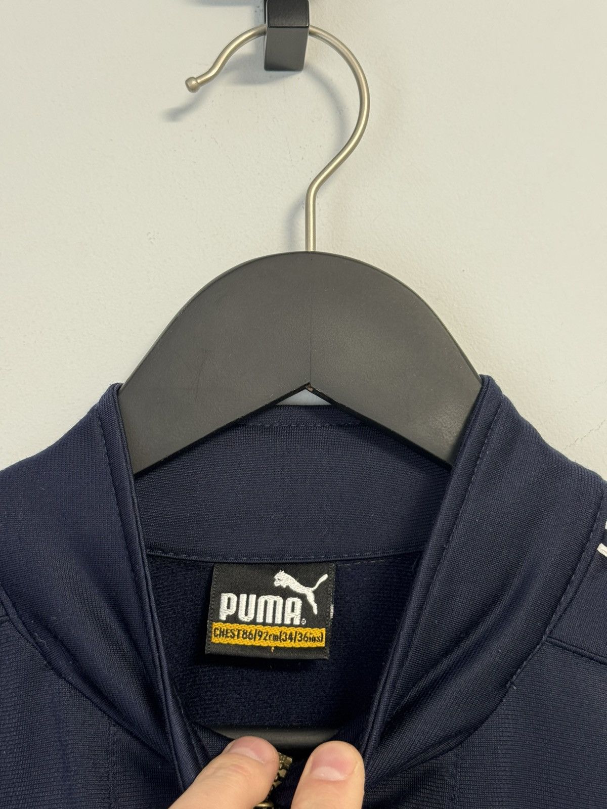Puma Vintage Puma King Track Jacket Navy Blue Tape Logo Size US XL / EU 56 / 4 - 12 Thumbnail