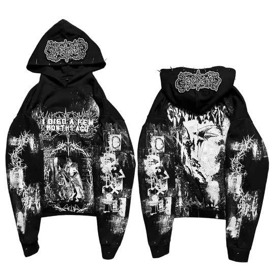 Japanese Brand × Vintage print hoodie with spikes on the hood Size US M / EU 48-50 / 2 - 2 Thumbnail
