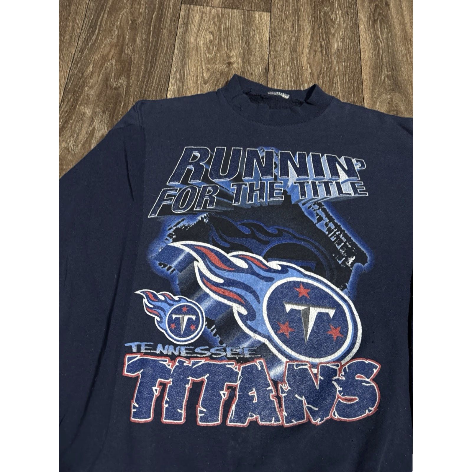 NFL VINTAGE Tennessee Titans Running for the Title NFL Football Crewneck Sweatshirt Mens L Blue Shirt? Size US L / EU 52-54 / 3 - 4 Thumbnail