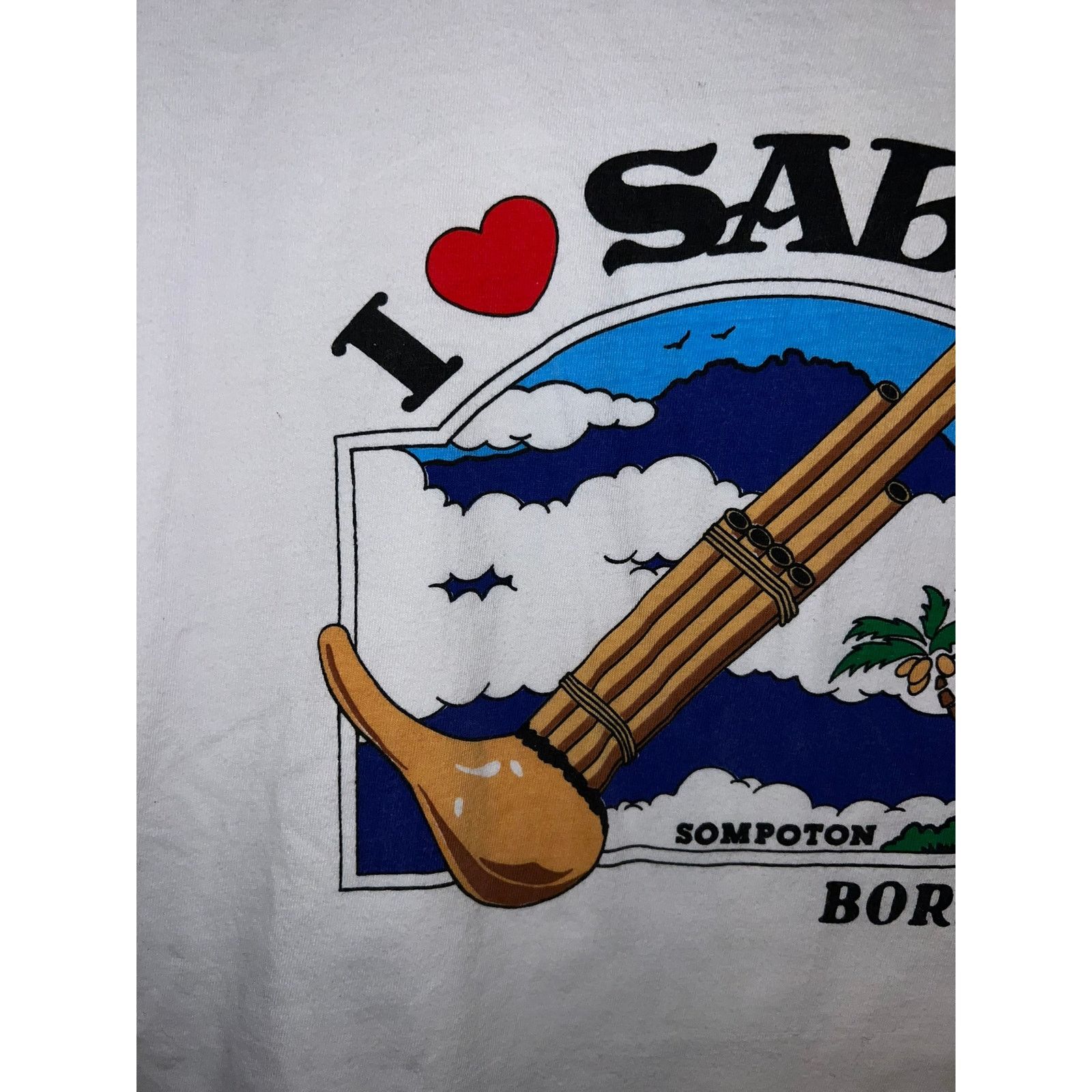 Vintage Vintage Borneo Shirt I Love Sabah Sompoton Tee VTG 90s L Size L / US 10 / IT 46 - 3 Thumbnail