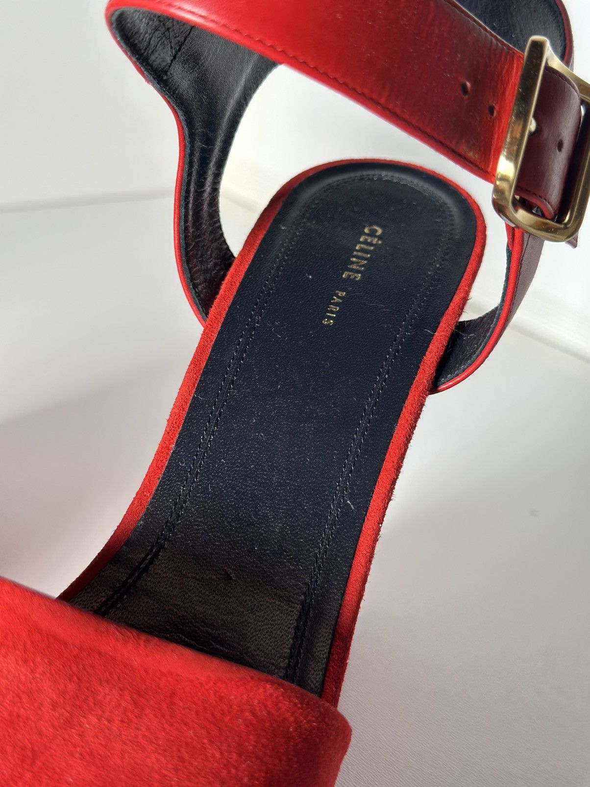 Celine Celine sandals women red 🔥 38.5 s Size US 8.5 / IT 38.5 - 6 Thumbnail