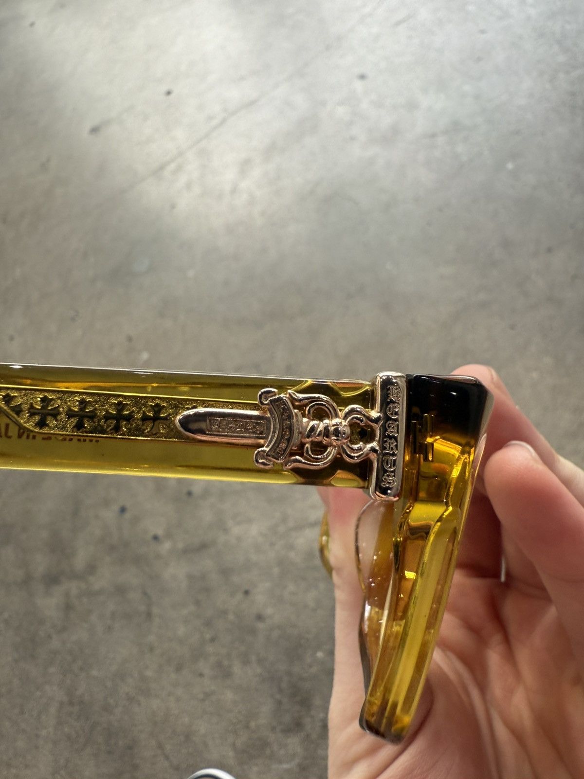 Chrome Hearts CHROME HEARTS BOX-OFFICER MALT SUNGLASSES Size ONE SIZE - 3 Thumbnail