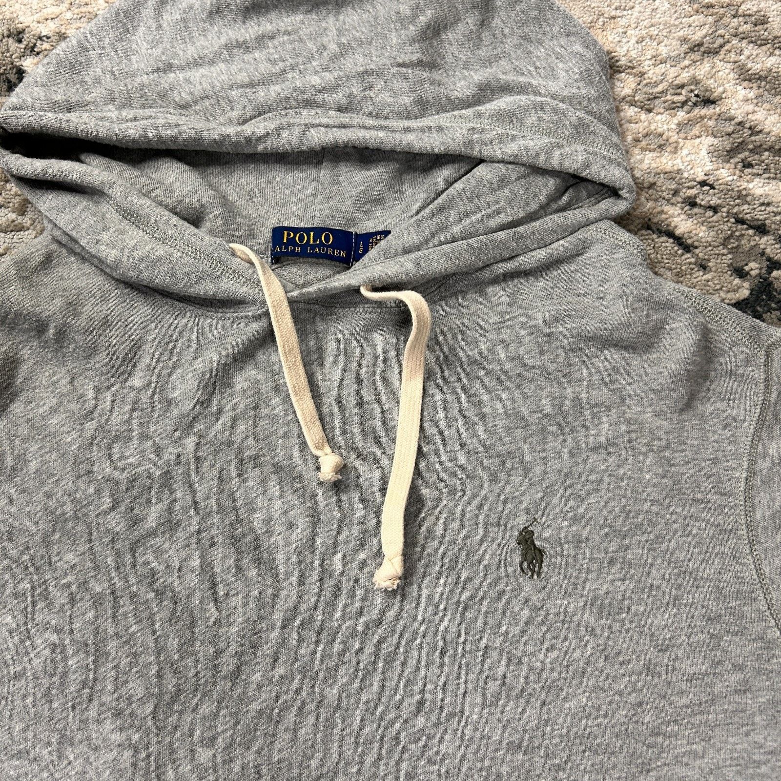 Polo Ralph Lauren Polo Ralph Lauren Hoodie Mens L Heathered Gray Pony VTG Y2K Size US L / EU 52-54 / 3 - 3 Thumbnail