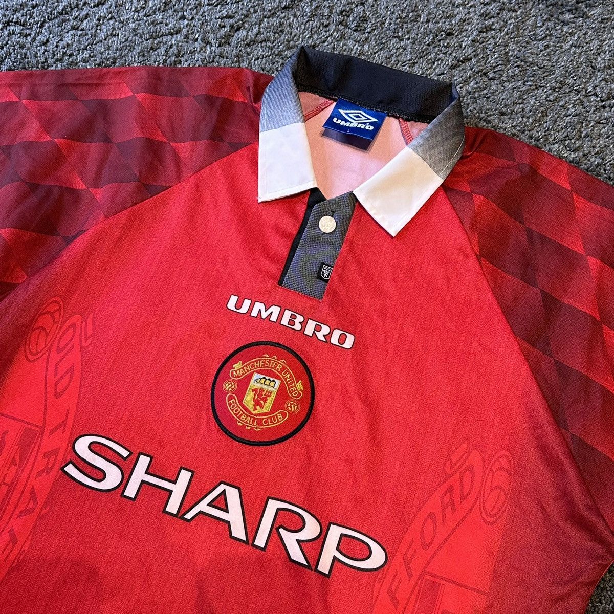 Umbro × Vintage Cantona 7 Manchester United Umro Sharp Jersey Size US L / EU 52-54 / 3 - 2 Thumbnail