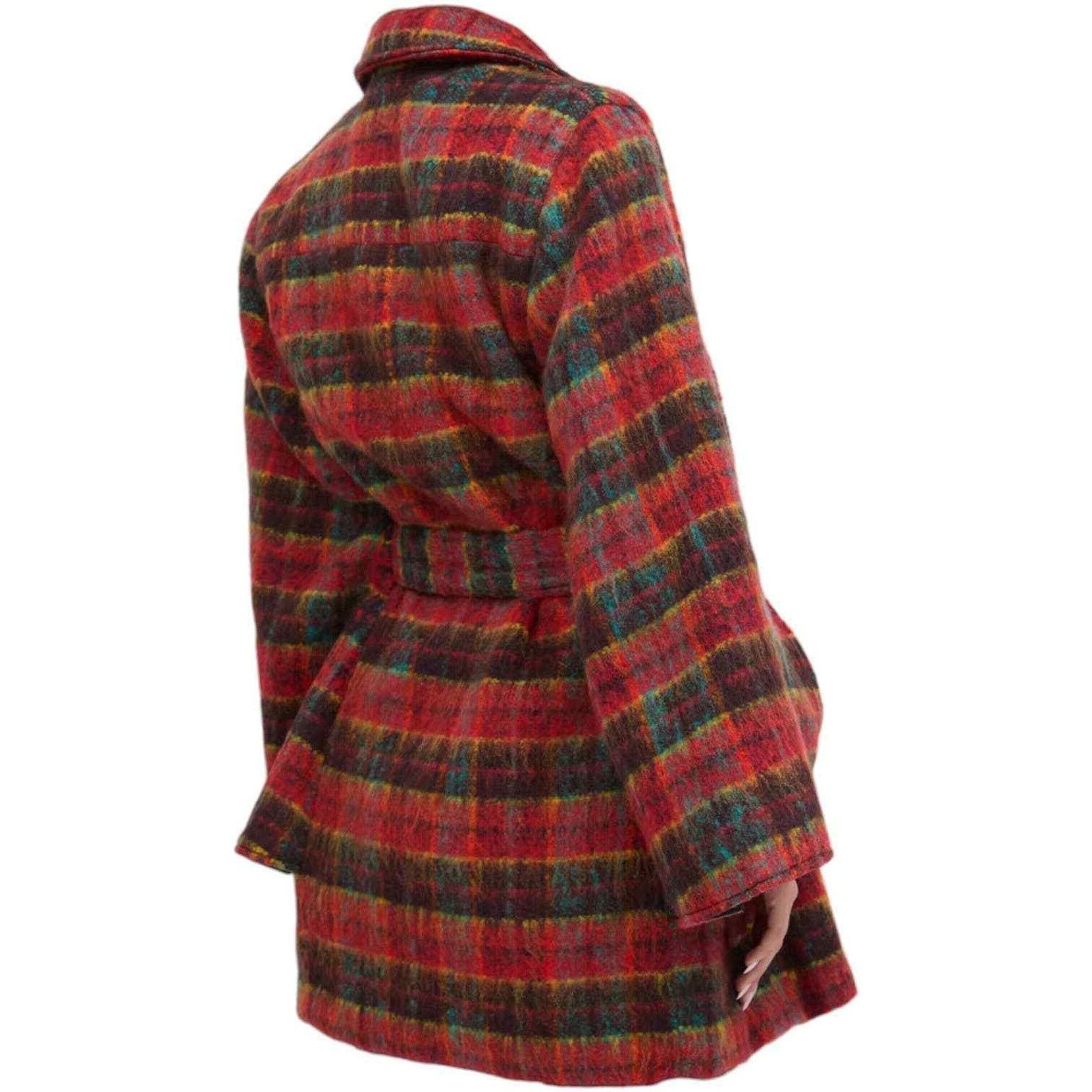 Other NEW YORK & COMPANY Plaid Belted Wool-Blend Cape Jacket, M Size M / US 6-8 / IT 42-44 - 3 Thumbnail