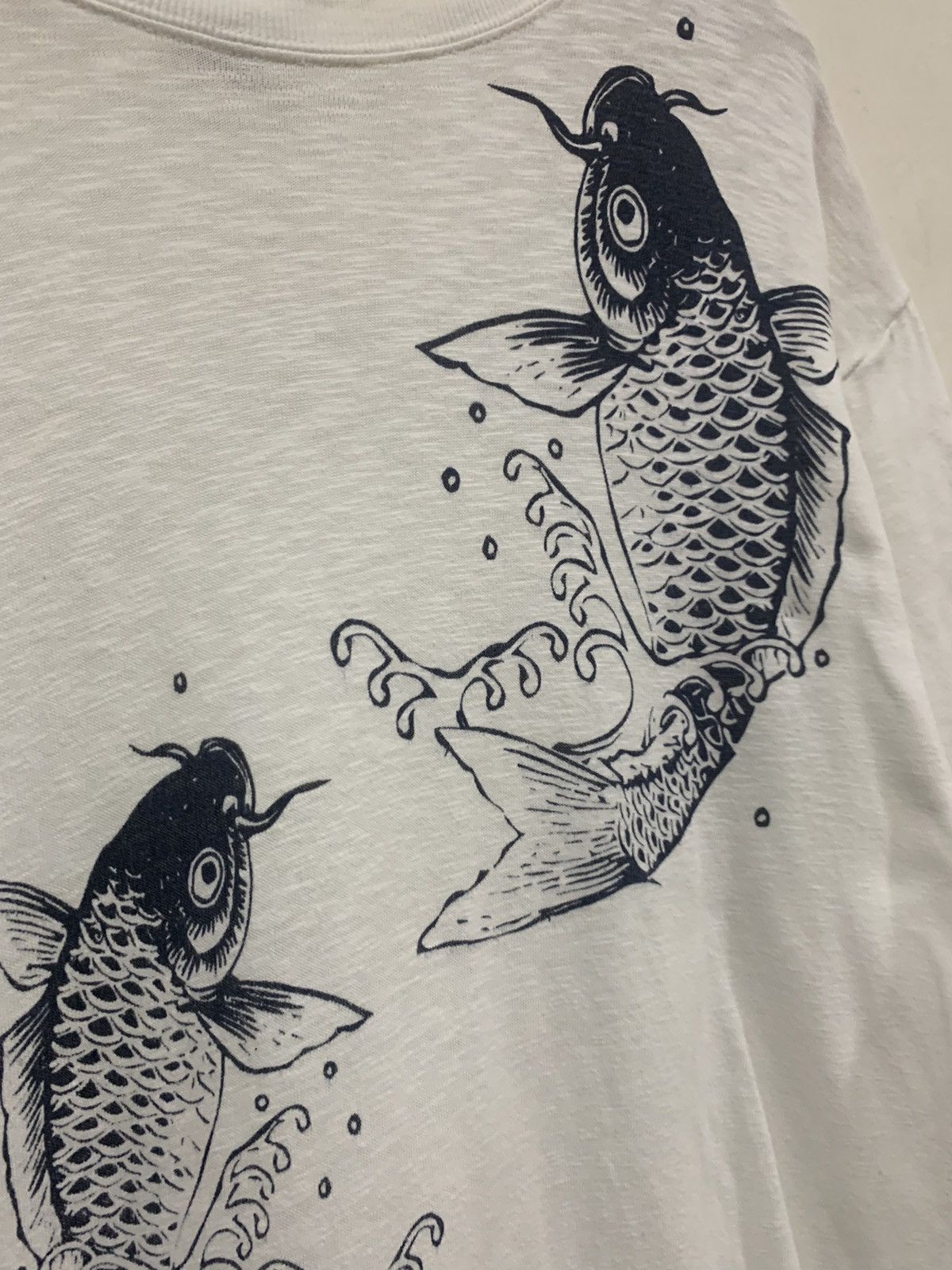 Japanese Brand Fish Koi Japanese Sukajan Tattoos T-Shirt Size US L / EU 52-54 / 3 - 4 Thumbnail