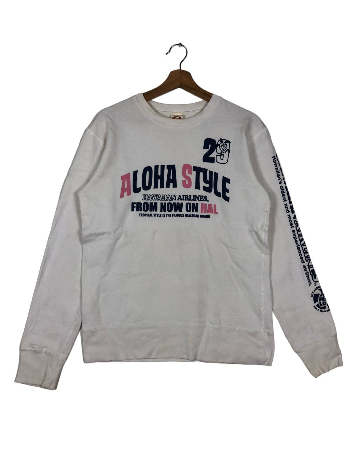 Japanese Brand 🔥90’s Vintage Sweatshirt Hawaiian Airlines Big Logo Size US M / EU 48-50 / 2 - 1 Thumbnail