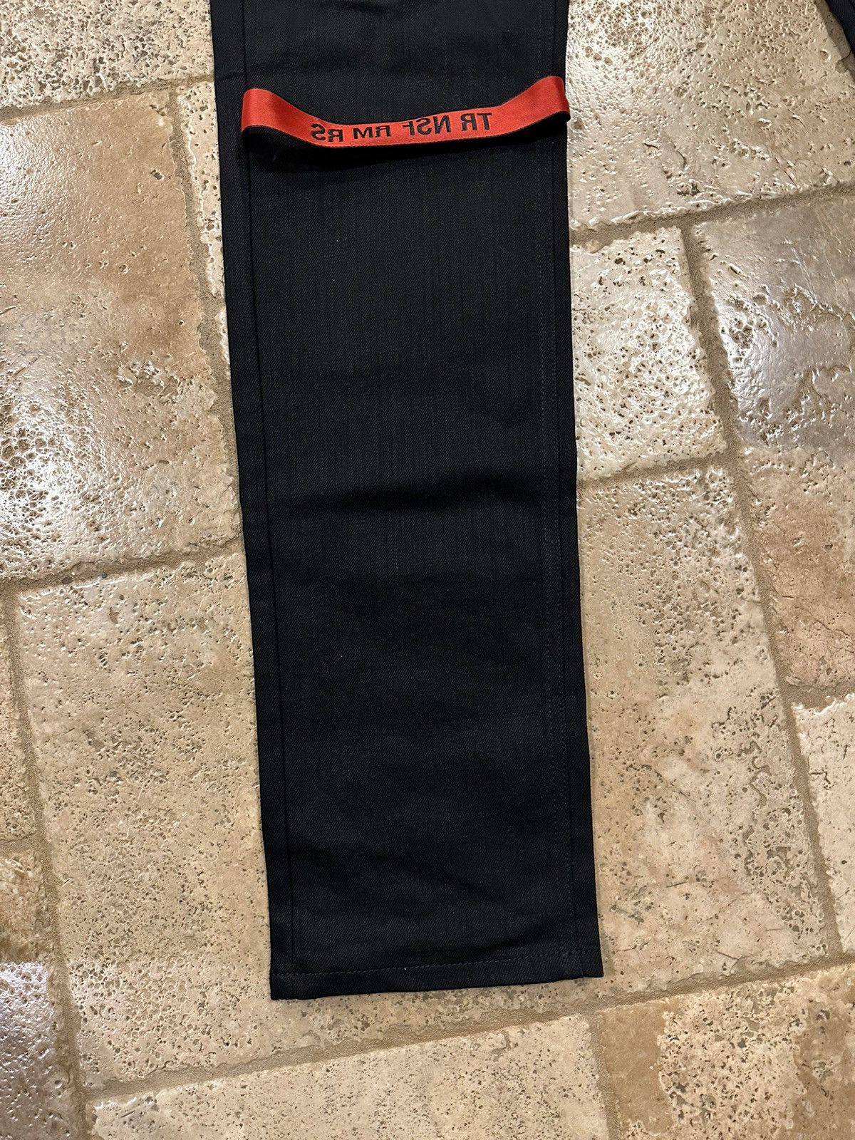 Raf Simons Raf Simmons SS19 Modello TR NSF RM RS Black Denim Red Stripe Size US 34 / EU 50 - 3 Thumbnail
