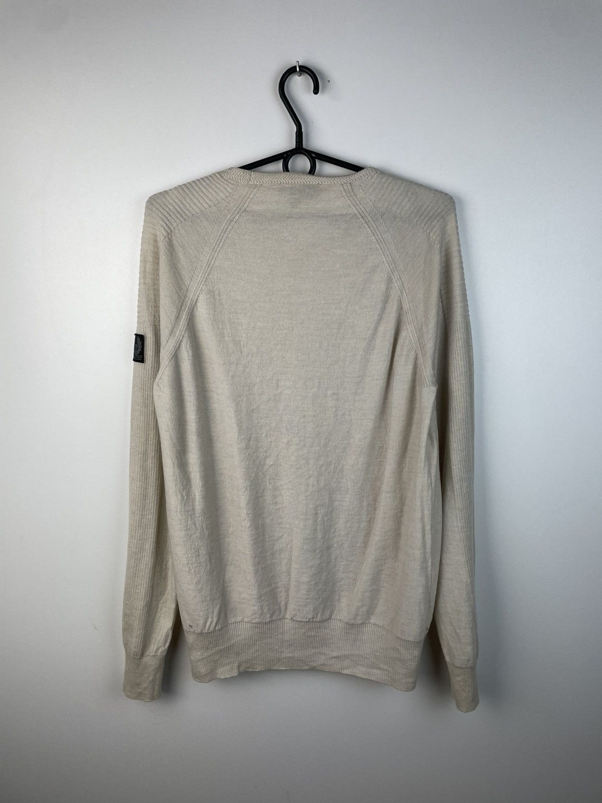 Belstaff Belstaff Wool Patch Sweater Beige Size XXXL Size US XXL / EU 58 / 5 - 6 Thumbnail