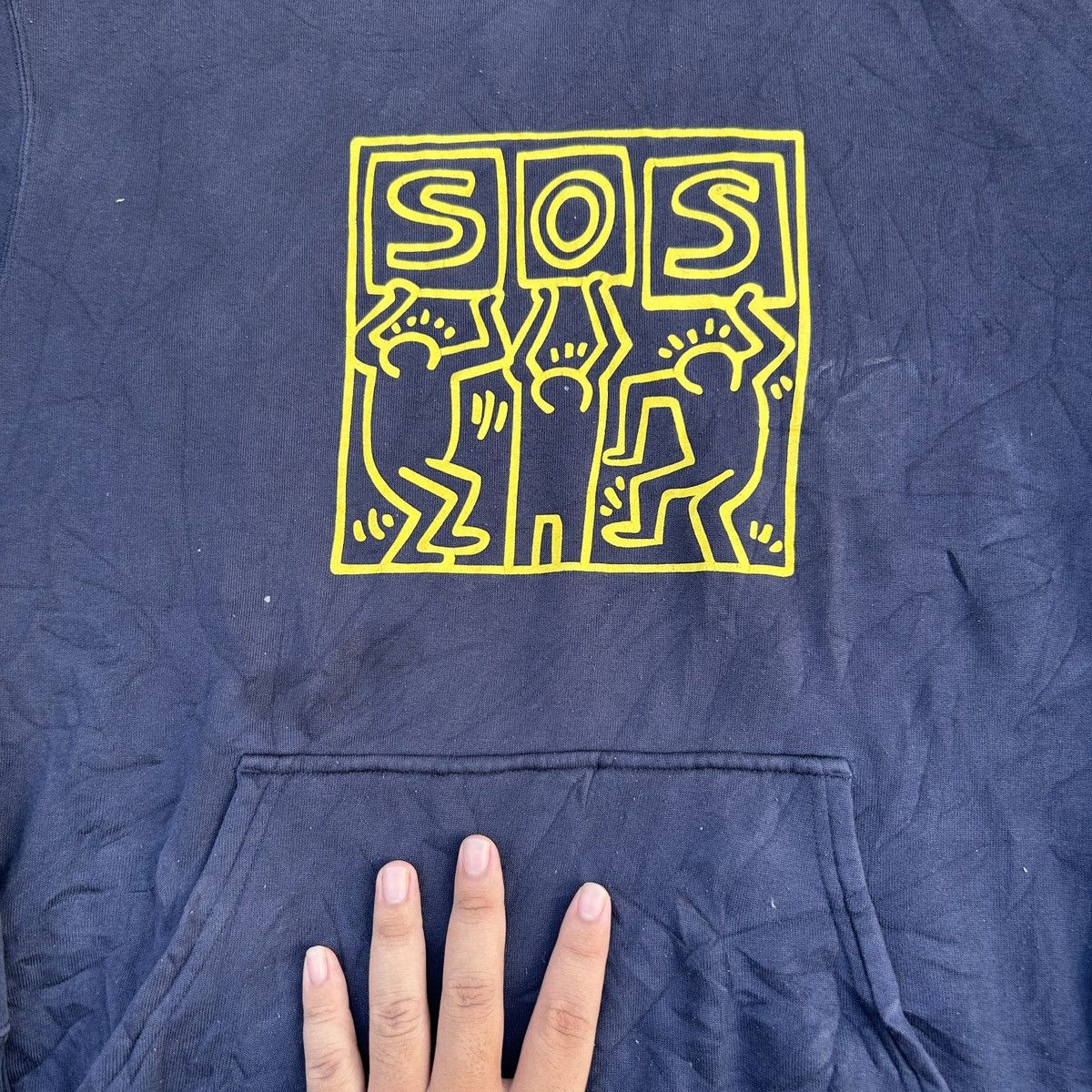 Japanese Brand × Keith Haring × Vintage Vintage Keith Haring Sweater Hoodie Size US M / EU 48-50 / 2 - 5 Thumbnail