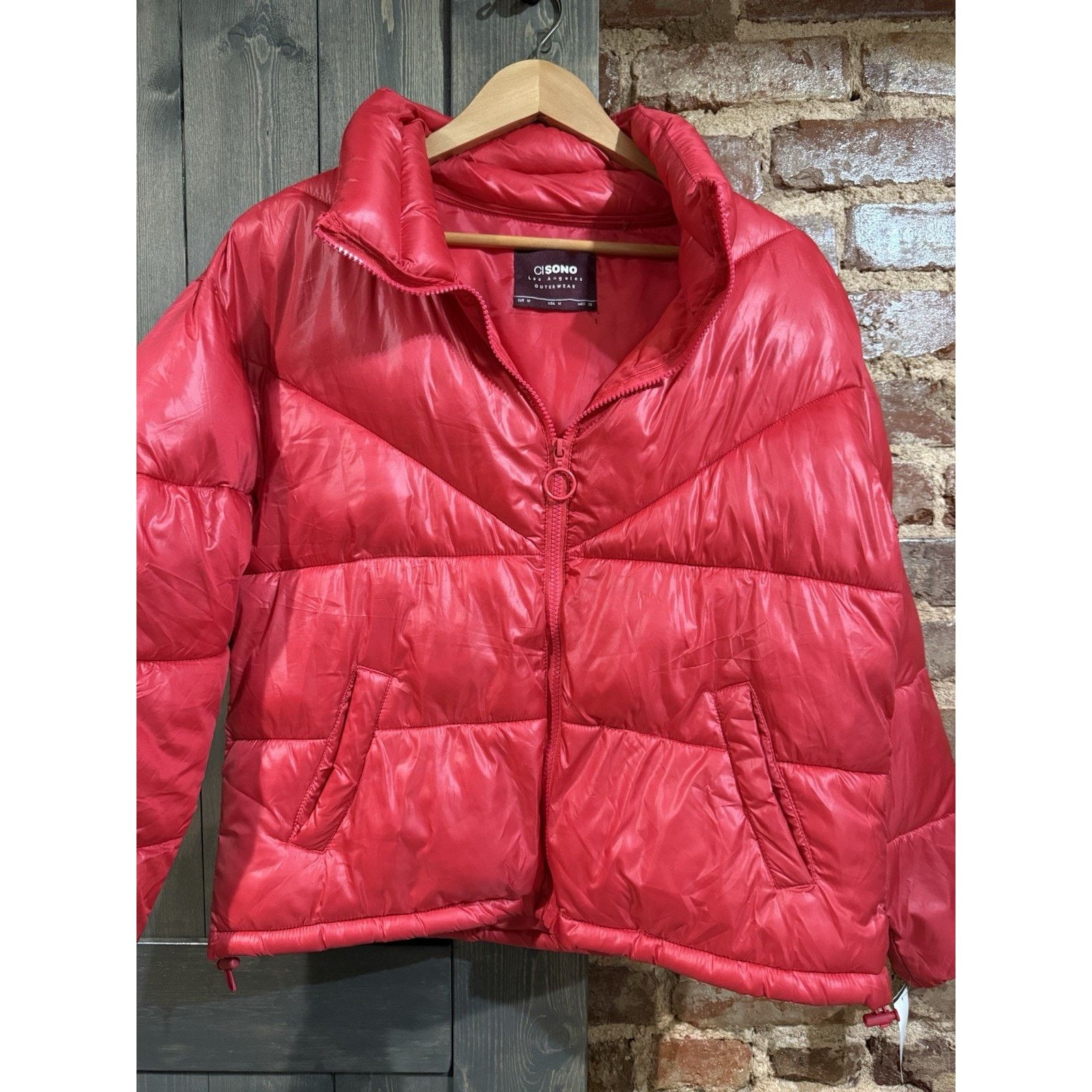 Other Cisono Women's Medium Pink Puffer Jacket Asian Streetwear Size M / US 6-8 / IT 42-44 - 2 Thumbnail