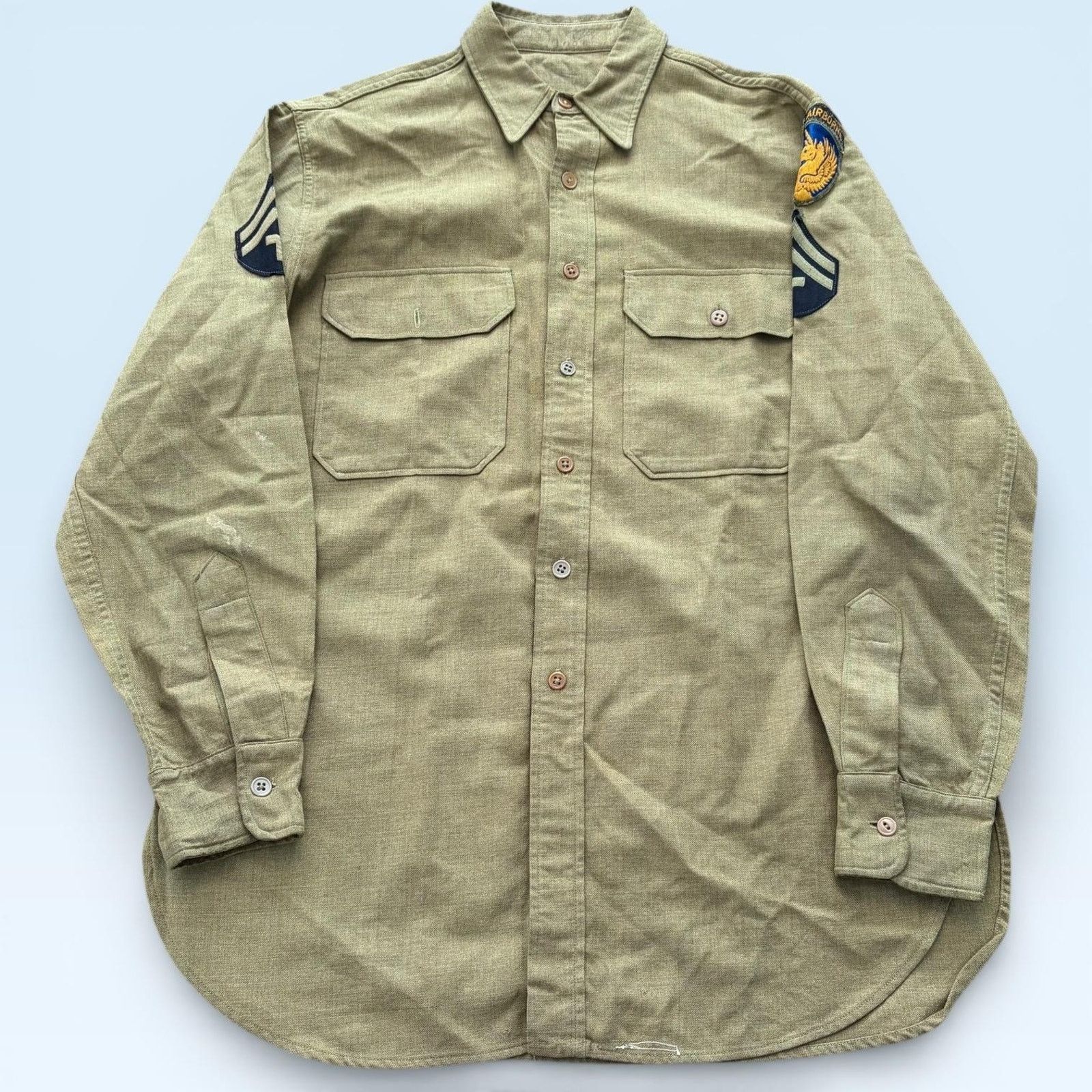 Vintage Vintage La Playa Marlboro Shirt Mens L Wool Blend 1940s Size US L / EU 52-54 / 3 - 1 Thumbnail