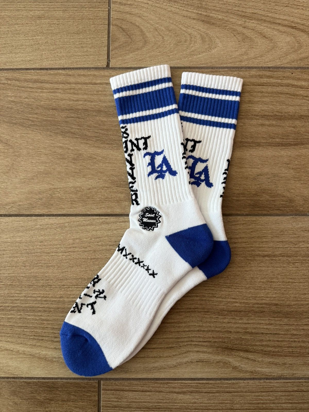 BORN X RAISED×©SAINT M×××××× LA SOCKS SAINT M×××××× Saint Michael x Born x Raised LA Socks 'White