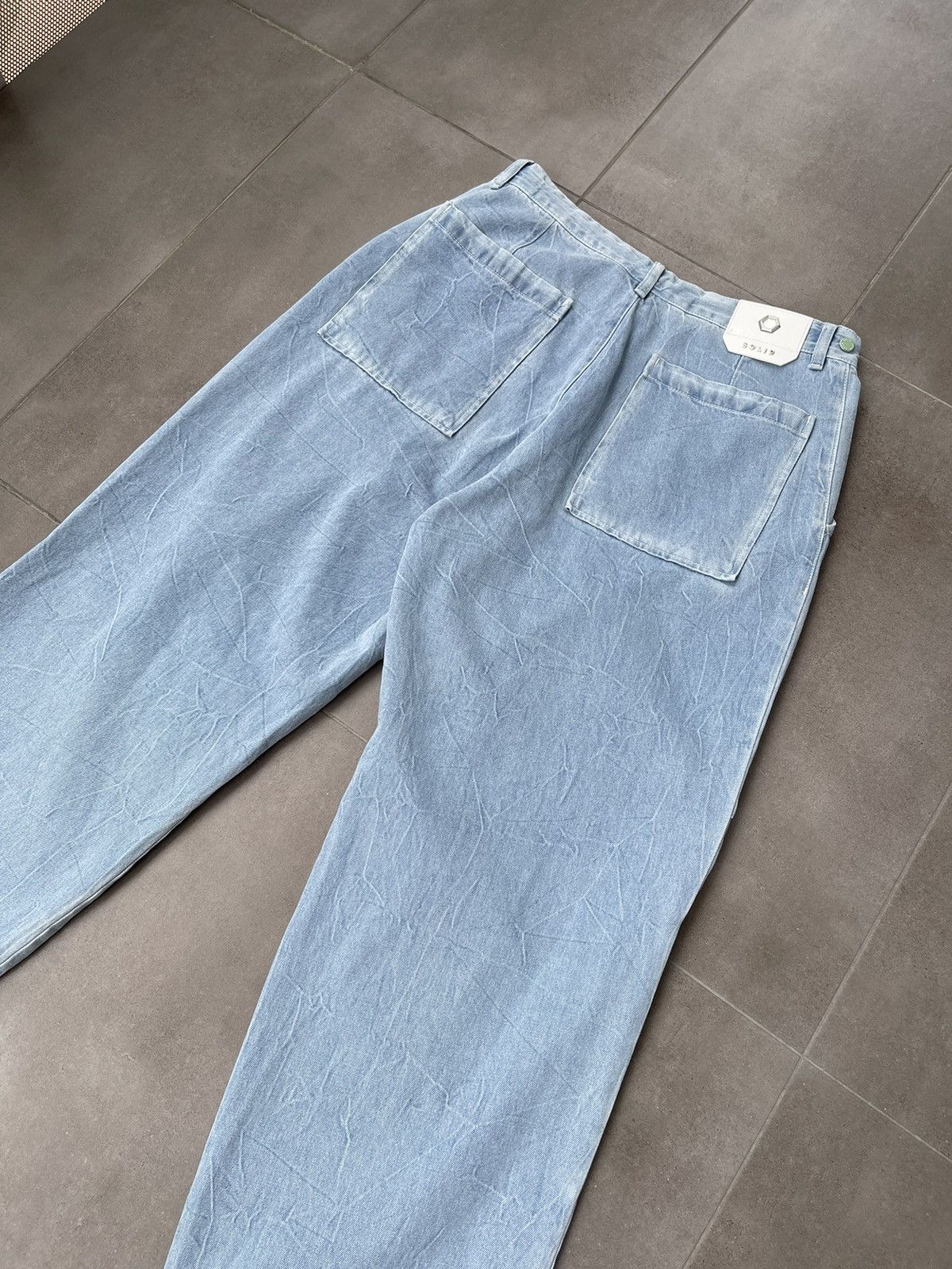 Solid Homme × Wooyoungmi !DS! SS23 Solid Homme Washed Indigo Denim Pants Size US 34 / EU 50 - 15 Thumbnail