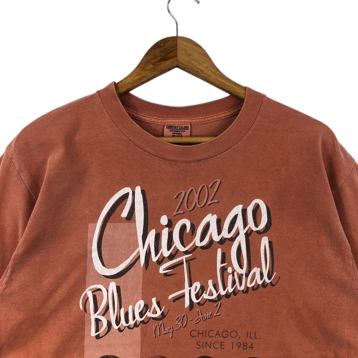 Band Tees × Vintage Vintage Chicago Blues Festival Tee Shirt Band Tees Size US M / EU 48-50 / 2 - 2 Thumbnail