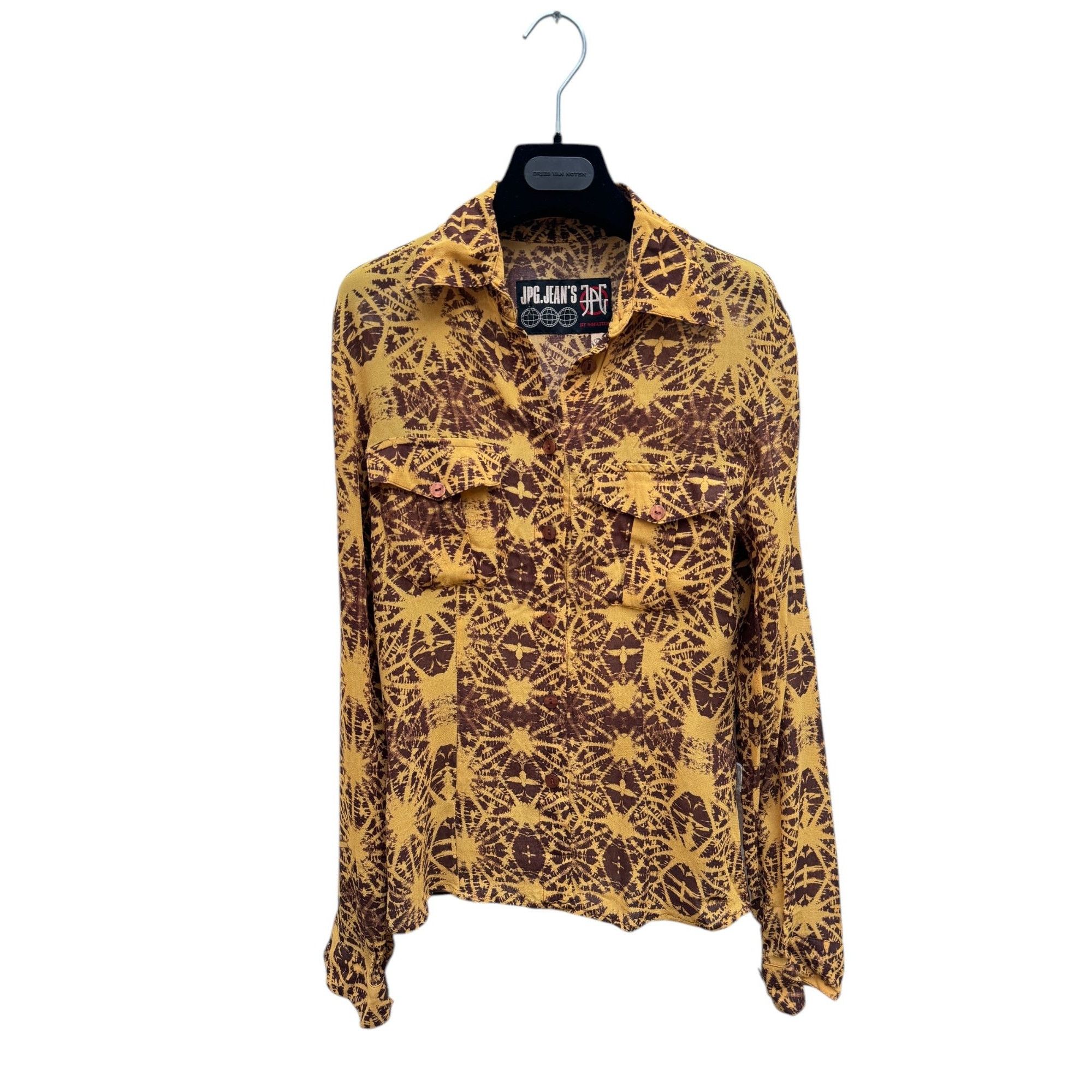 Jean Paul Gaultier JPG Yellow Brown Printed Shirt Size S / US 4 / IT 40 - 1 Thumbnail
