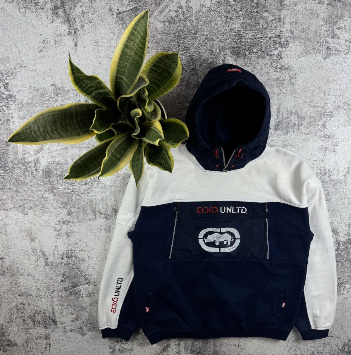 Ecko Unltd. ECKO UNLTD Skate Rap Baggy Hip Hop Anorak Jacket Hoodie Size US L / EU 52-54 / 3 - 1 Thumbnail