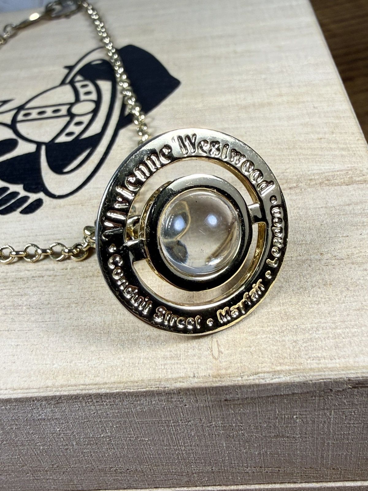 Vivienne Westwood Vivienne Westwood Tiny Orb Pendant Necklace In Gold Size ONE SIZE - 9 Thumbnail