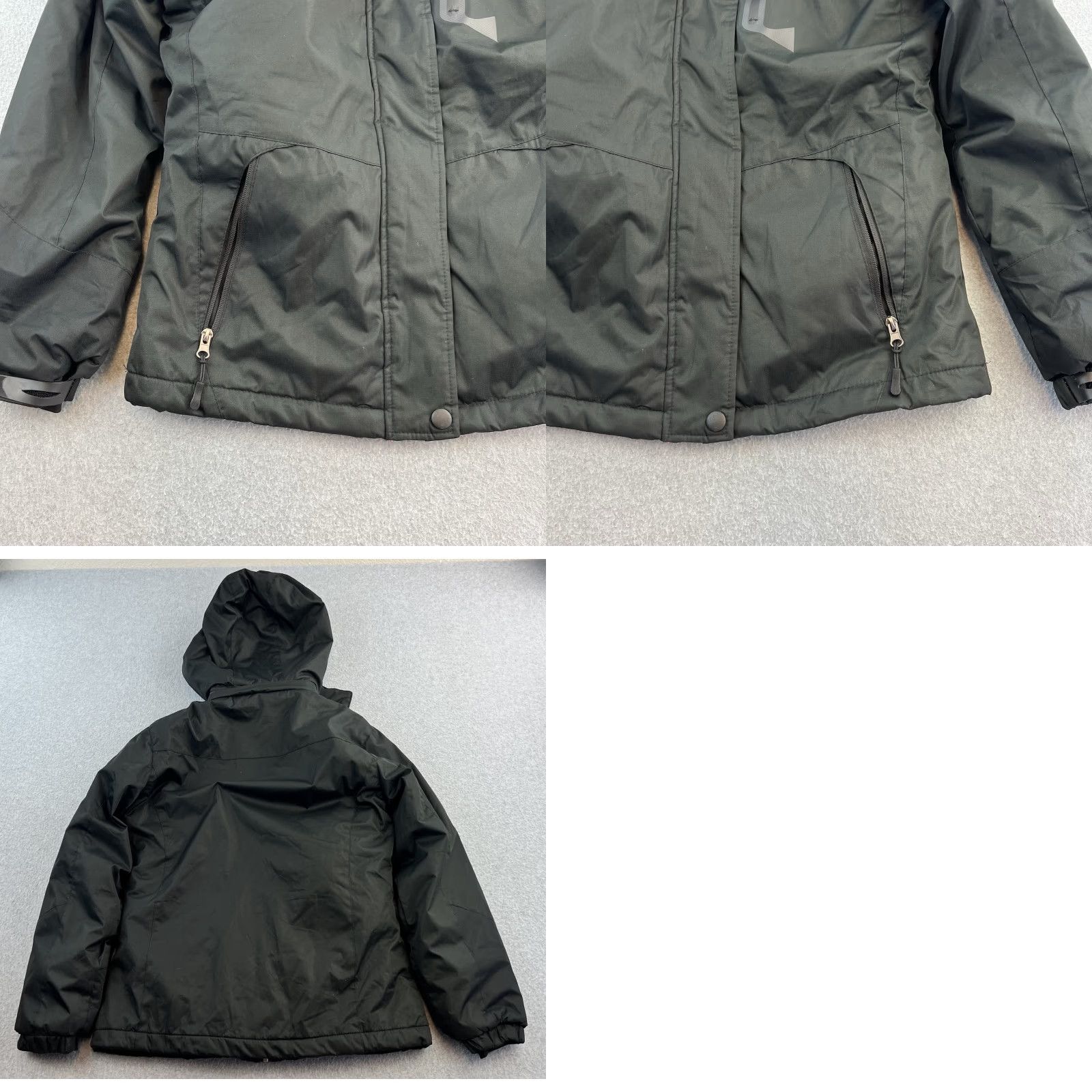 Vintage Gemyse Jacket Womens XS Black Full Zip Snap Button Fur Lined Hoodie Outdoors Size XS / US 0-2 / IT 36-38 - 9 Thumbnail