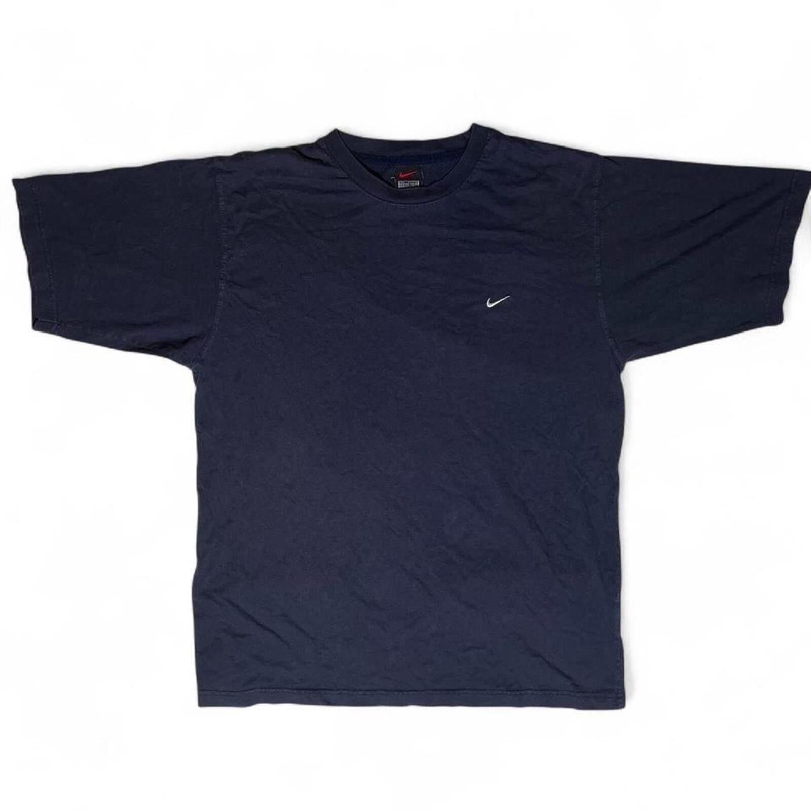 Nike Vintage 90s Nike Tag Embroidered Swoosh T-Shirt Navy Black Size US XL / EU 56 / 4 - 1 Thumbnail