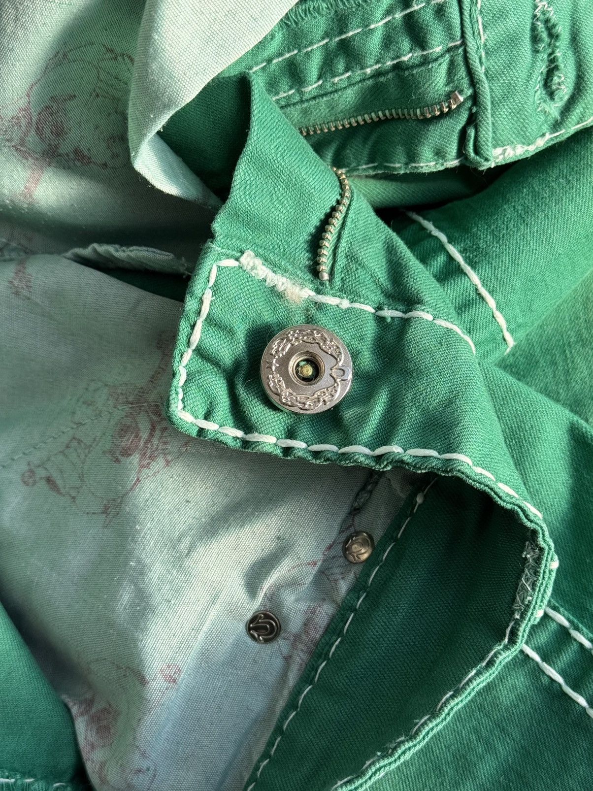 True Religion Vintage Usa True Religion Washed Green Swag Denim Jeans Size US 33 - 10 Thumbnail