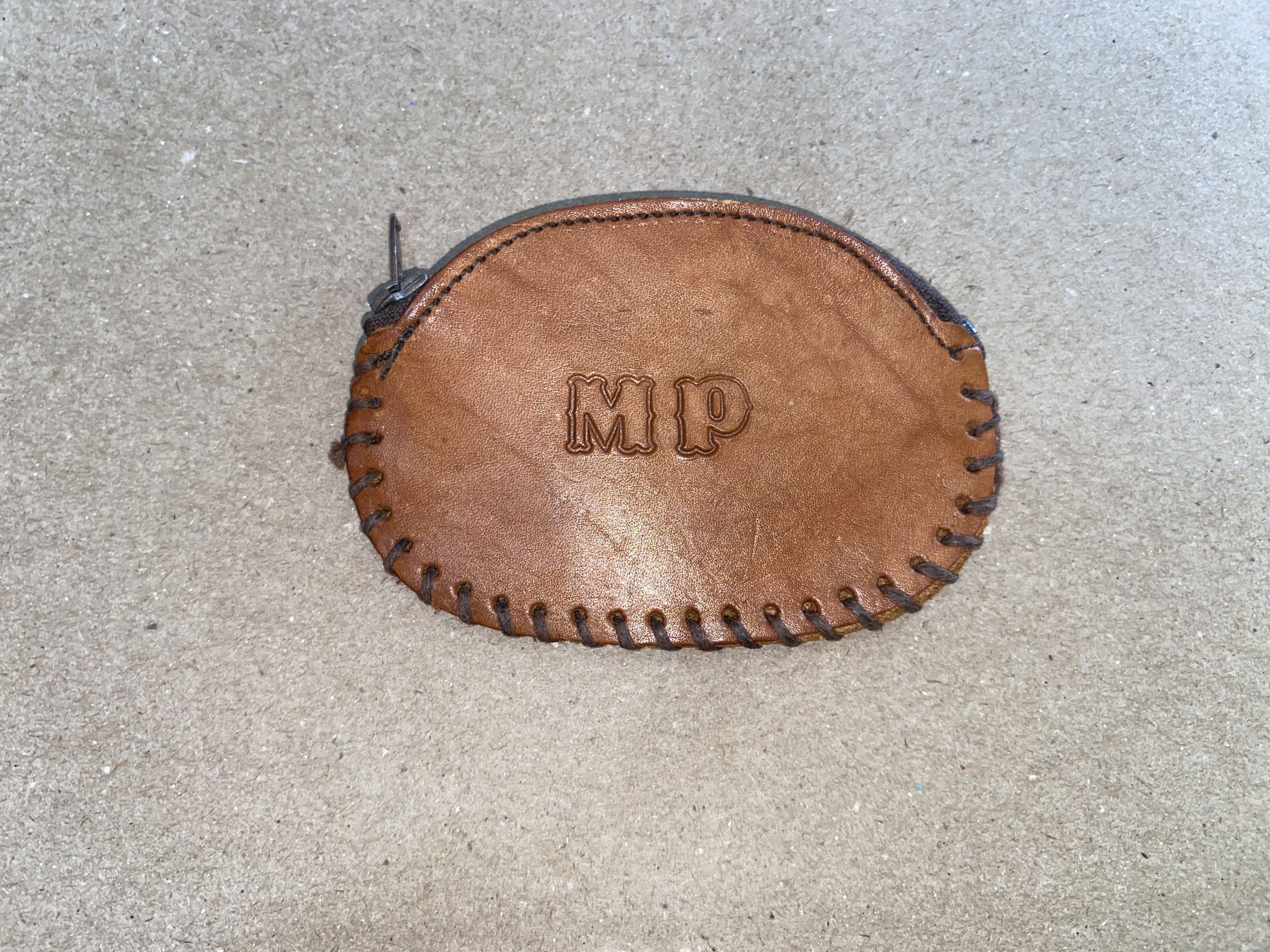Leather × Vintage vintage rare Genuine Leather Zip Coin Purse Money Card Bag Size ONE SIZE - 3 Thumbnail