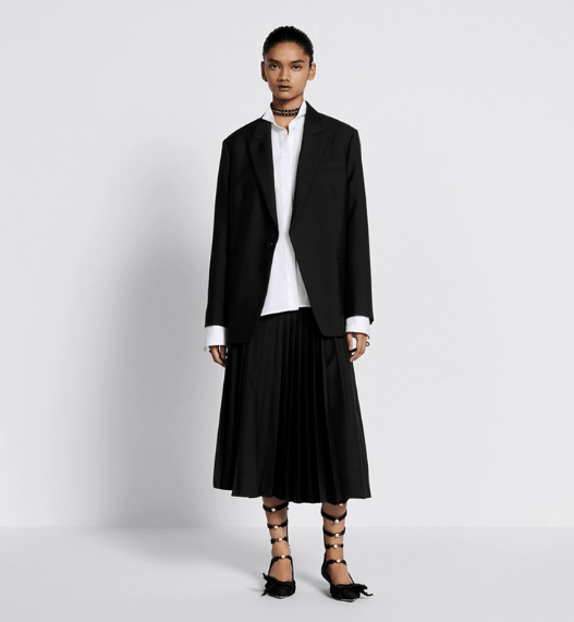 Dior o1w1db11225 421J04 Flared Mid-Length Skirt in Black Size 26" / US 2 / IT 38 - 4 Thumbnail