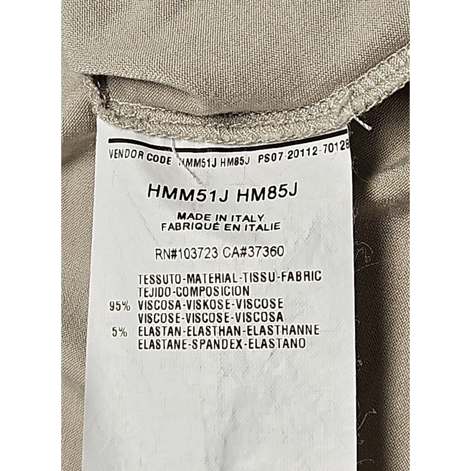 Armani Armani Collezioni Womens Blouse Regular Beige Viscose Stretch Short Sleeve Round Neck Pullover Size 12 Italy Designer Top Size XL / US 12-14 / IT 48-50 - 6 Thumbnail