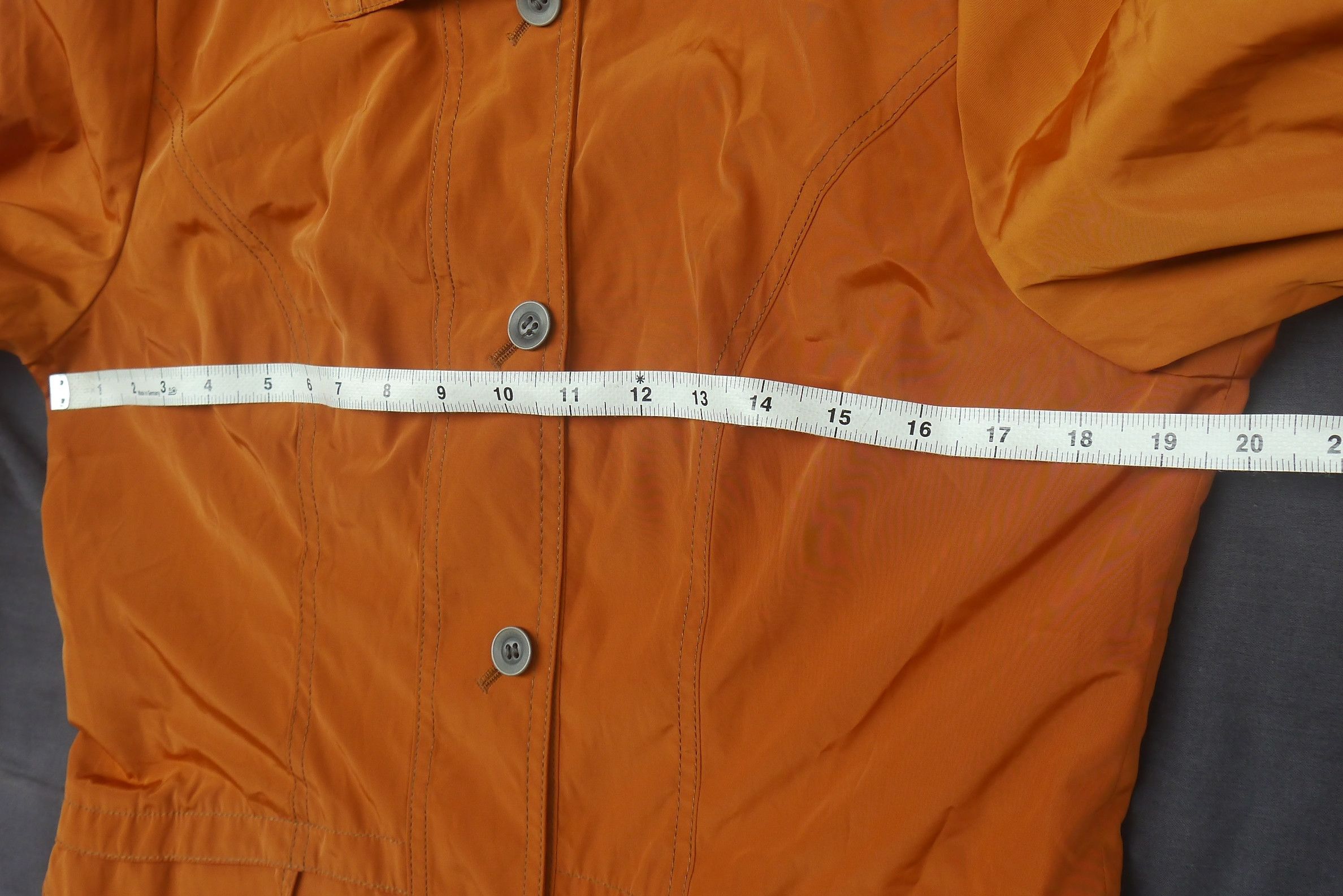 Kansai Yamamoto (J824) Kansai Bis Collection Orange Polyester Coat Sz 9 Size S / US 4 / IT 40 - 15 Thumbnail