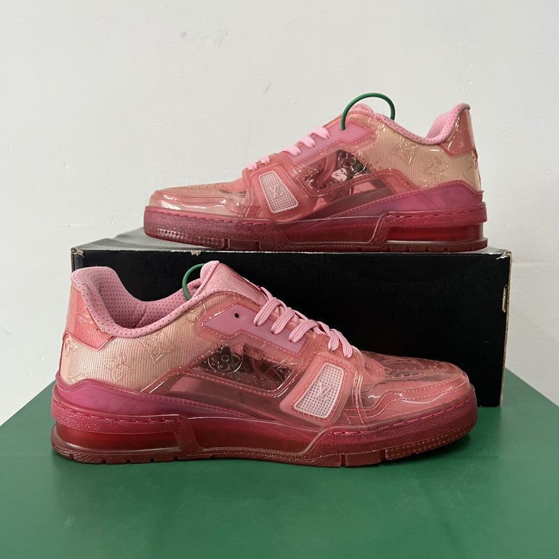 Louis Vuitton Louis Vuitton Pink PVC Low-Top Sneakers - Size US 7.5 / EU 40-41 - 8 Thumbnail