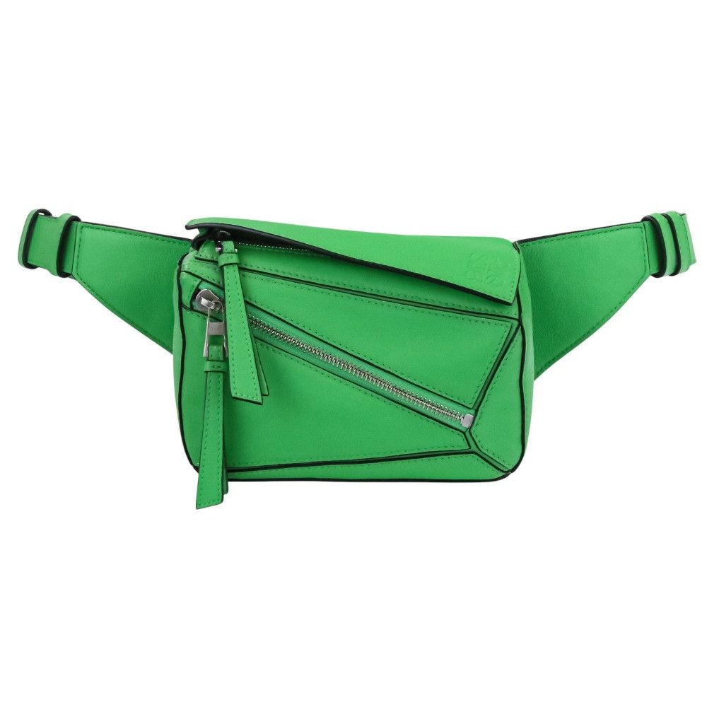 Loewe Loewe Puzzle Mini Bumbag Classic Calf 2Way Waist Bag Leather Belt Bag B510U89X02 Duty Free For Usa in Green, Women's