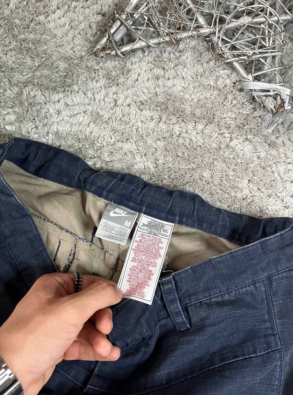 Nike × Vintage 00s Shorts Nike Streetwear Vintage Rare Cargo Logo Swoosh Size US 32 / EU 48 - 13 Thumbnail