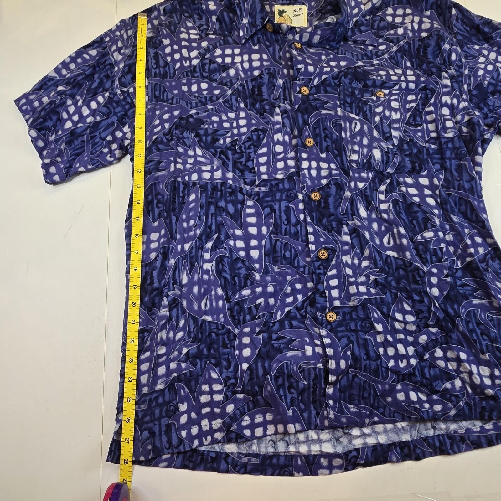 Other M.E. Sport Hawaiian Shirt Men L Vtg 90s Y2k Aloha Button Size US XXL / EU 58 / 5 - 7 Thumbnail
