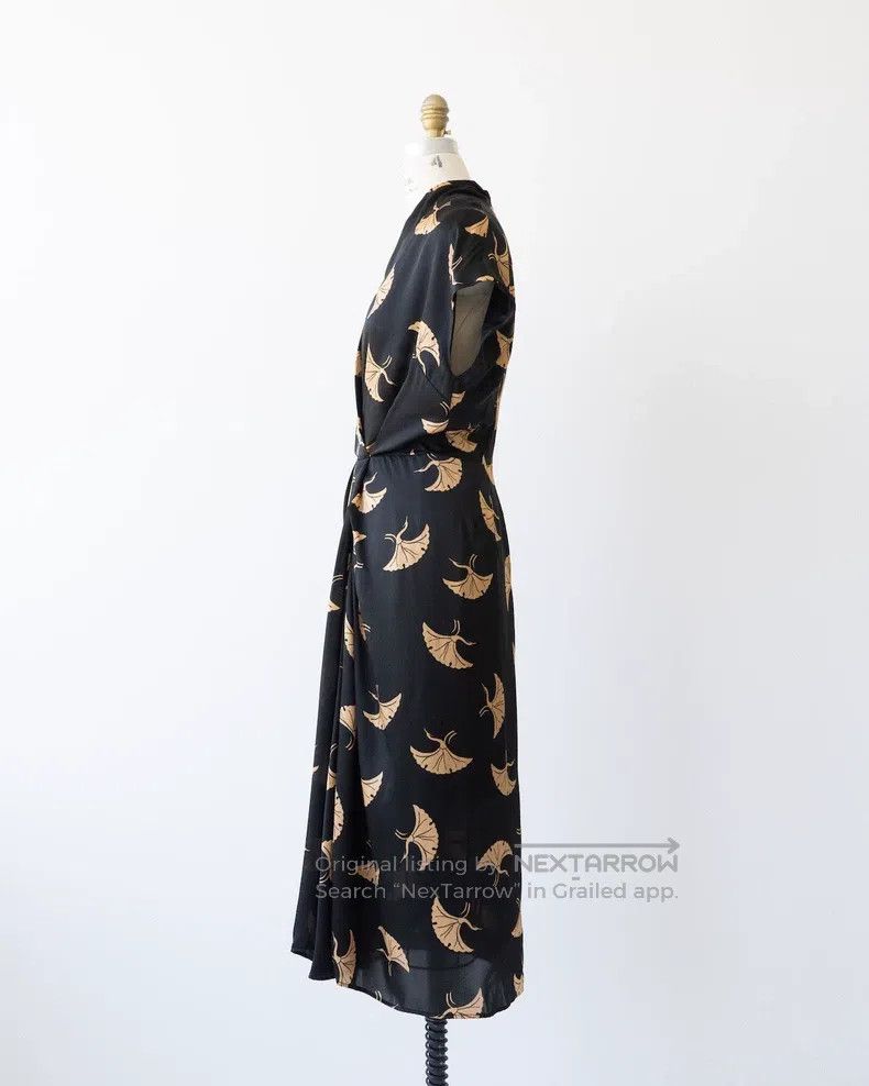 Dries Van Noten Dries Van Noten size:36 Silk Ginkgo Print Sleeveless Dress Size S / US 4 / IT 40 - 4 Thumbnail