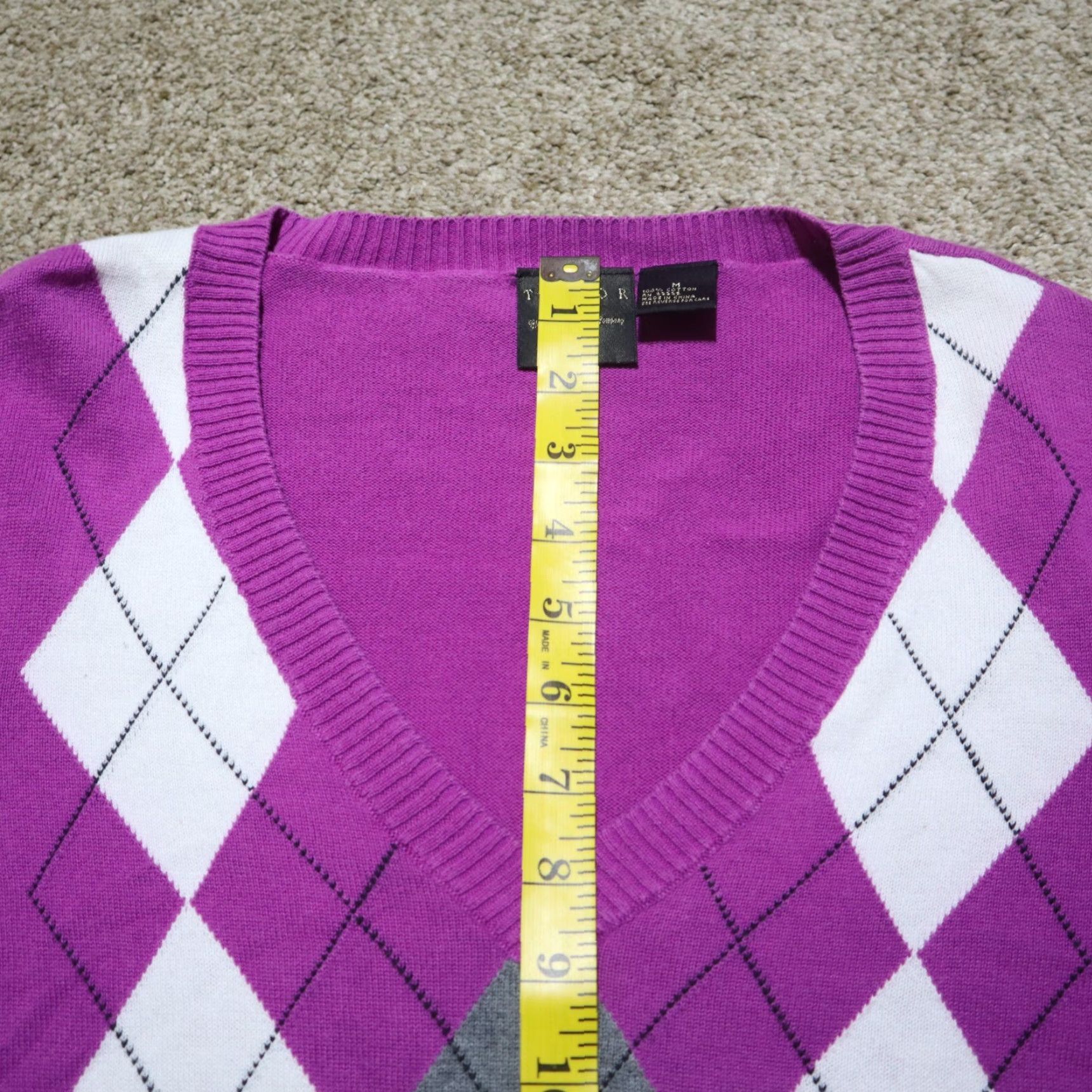 Vintage B. Moss Sweater Pullover Women's Purple V-Neck Casual Long Sleeve M Size M / US 6-8 / IT 42-44 - 5 Thumbnail