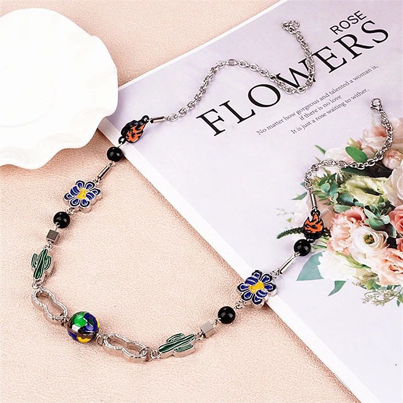 Jewelry Earth Cactus Punk Bead Necklace Size ONE SIZE - 7 Thumbnail