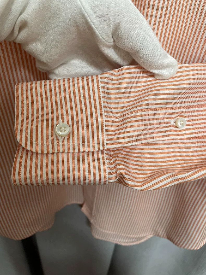 Loro Piana LORO PIANA Pure cotton striped business shirt Size XS / US 0-2 / IT 36-38 - 4 Thumbnail