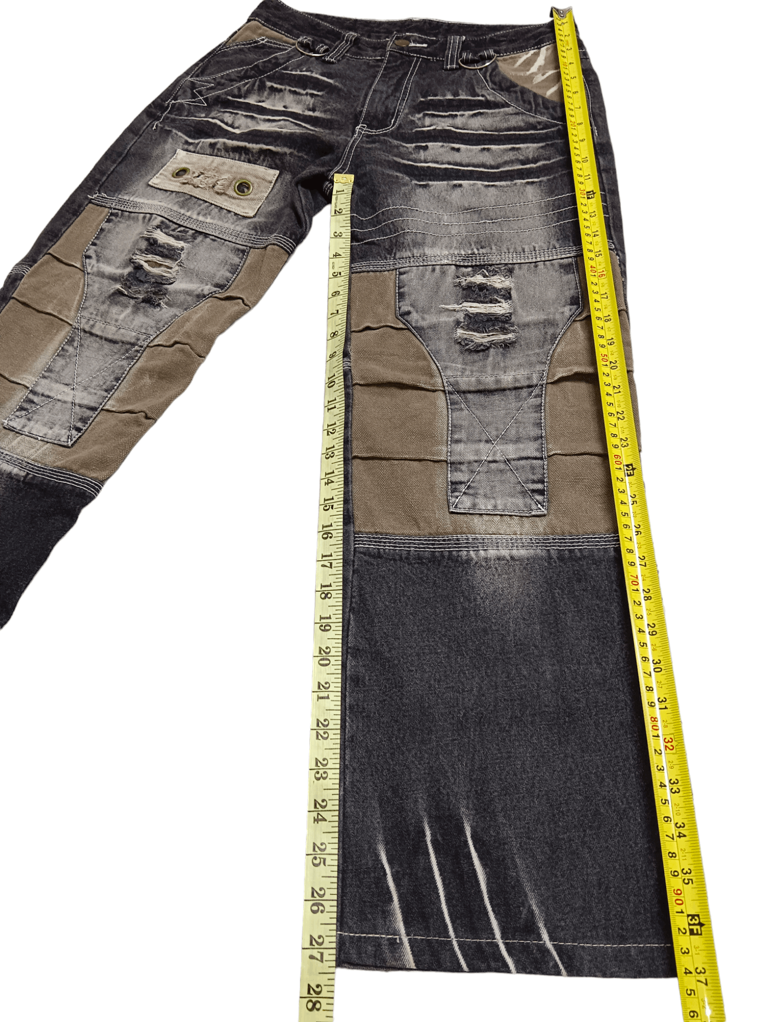 Japanese Brand Aston Design Seditionaries Double Knee Bush Denim Size US 30 / EU 46 - 7 Thumbnail