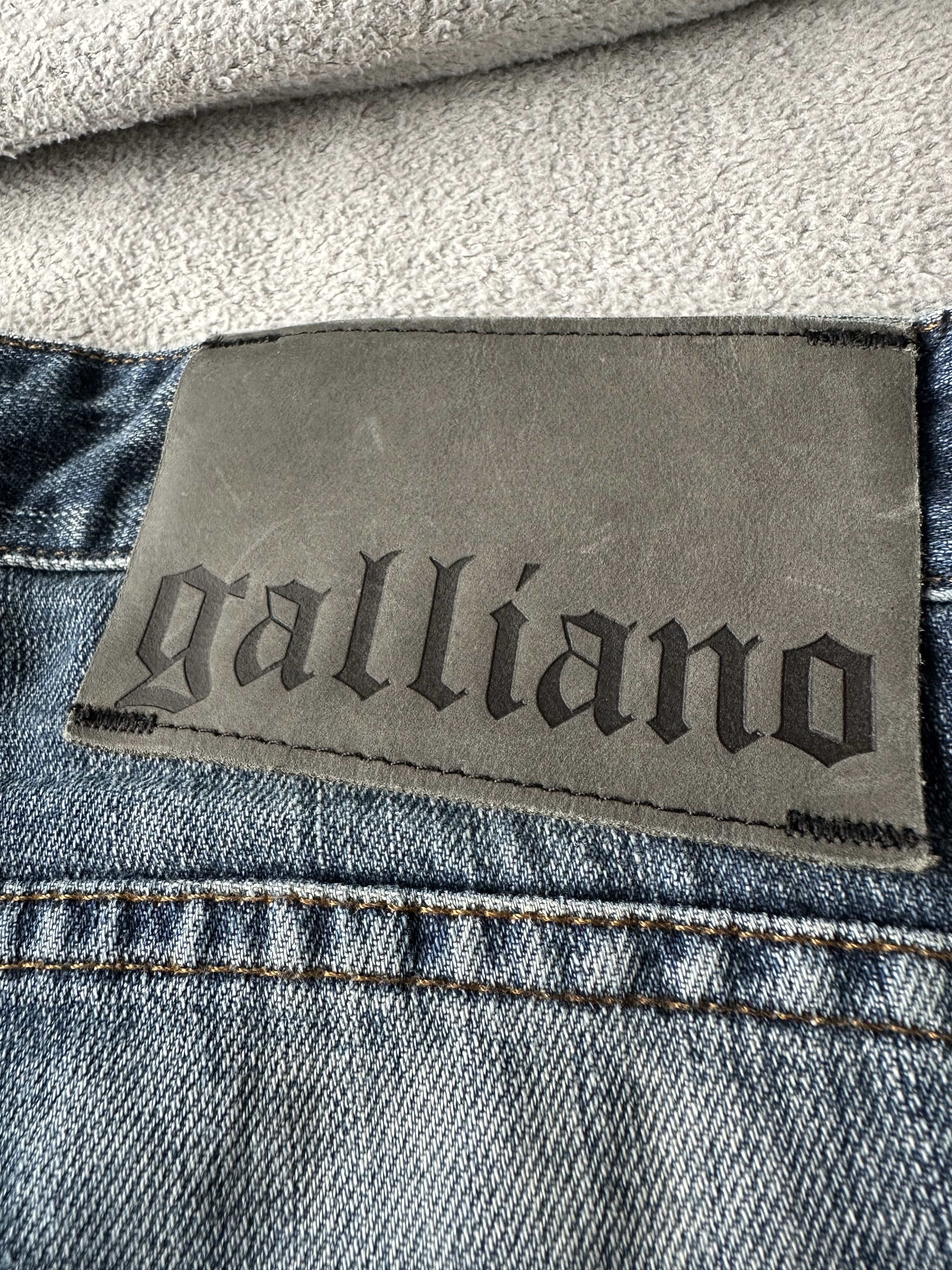 John Galliano SS11 Galliano Newspaper Print Dark Navy Skinny Fit Denim Size US 35 - 9 Thumbnail